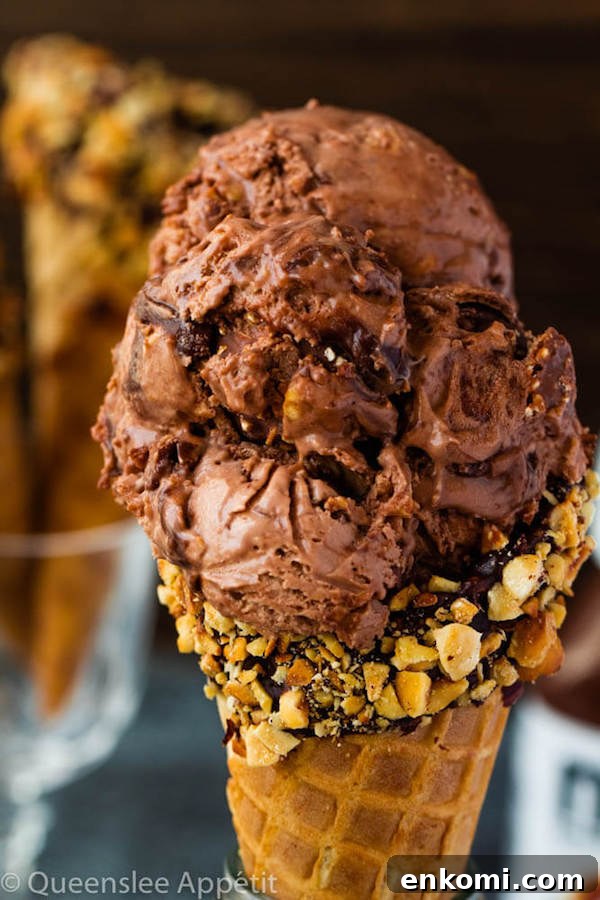 No-Churn Ferrero Rocher Nutella Ice Cream with Chocolate Hazelnut Cones 10 No-Churn Ferrero Rocher Nutella Ice Cream with Chocolate Hazelnut Cones