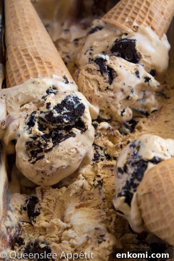 No-Churn Ferrero Rocher Nutella Ice Cream with Chocolate Hazelnut Cones 16 No-Churn Coffee Oreo Nutella Swirl Ice Cream cones