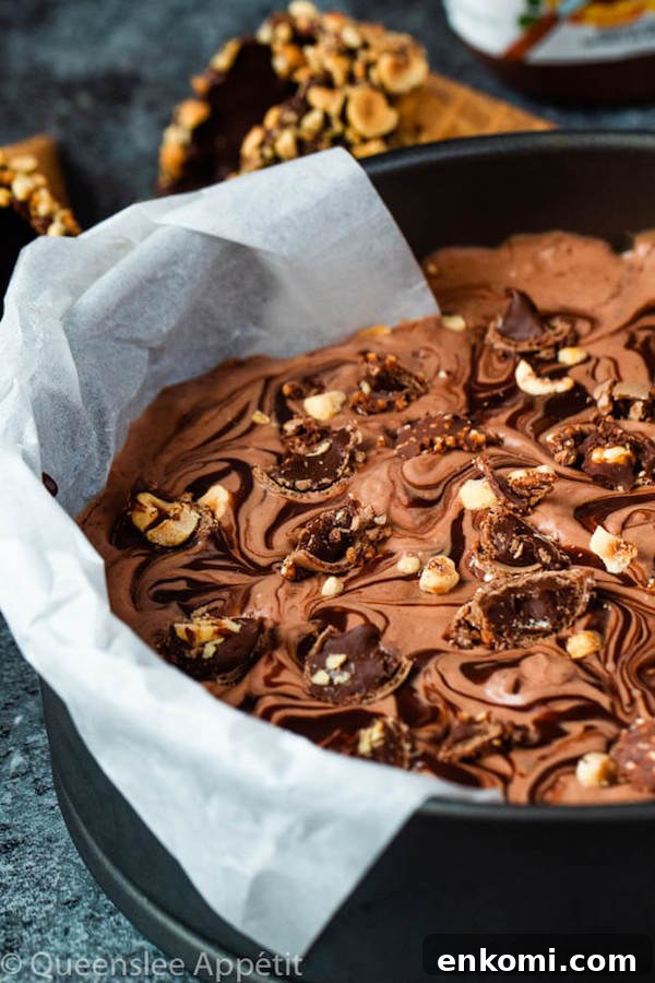 No-Churn Ferrero Rocher Nutella Ice Cream with Chocolate Hazelnut Cones 7 No-Churn Ferrero Rocher Nutella Ice Cream