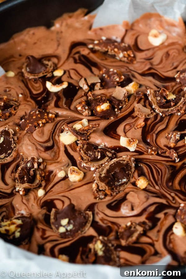 No-Churn Ferrero Rocher Nutella Ice Cream with Chocolate Hazelnut Cones 9 No-Churn Ferrero Rocher Nutella Ice Cream