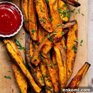 crispy air fryer sweet potato wedges