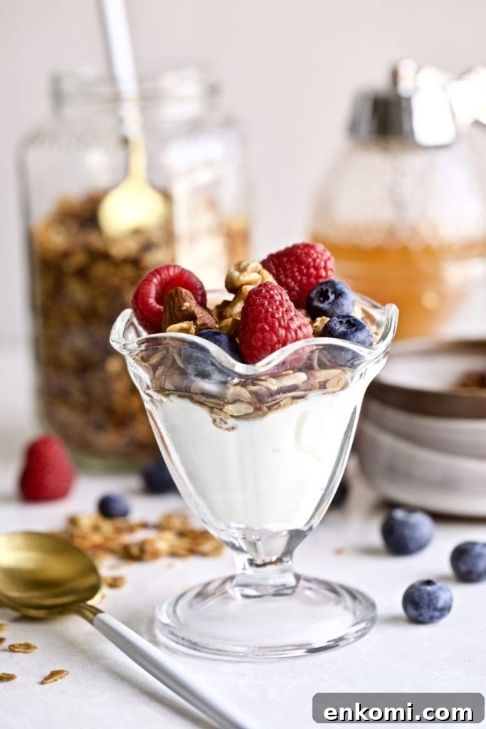 Parfait in a small glass.