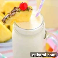 Creamy Piña Colada Smoothie Recipes for Tropical Movers 8 These Healthy Pina Colada Smoothies are dairy free, gluten free, and paleo. They make a great breakfast or quick afternoon drink and will have you dreaming of sunshine and warm beach weather! Recipe from @whattheforkbog | whattheforkfoodblog.com | smoothie recipes | easy smoothie recipes