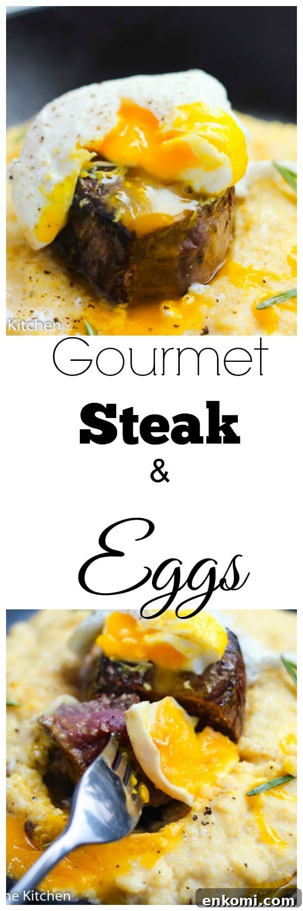 Gourmet Steak and Eggs Skillet Recipe for Weekend Brunch 11 A perfect and elegant breakfast or brunch idea that amps up the classic steak and eggs. Runny poached eggs served with filet mignon is how brunch is done in our house. Sometimes:)