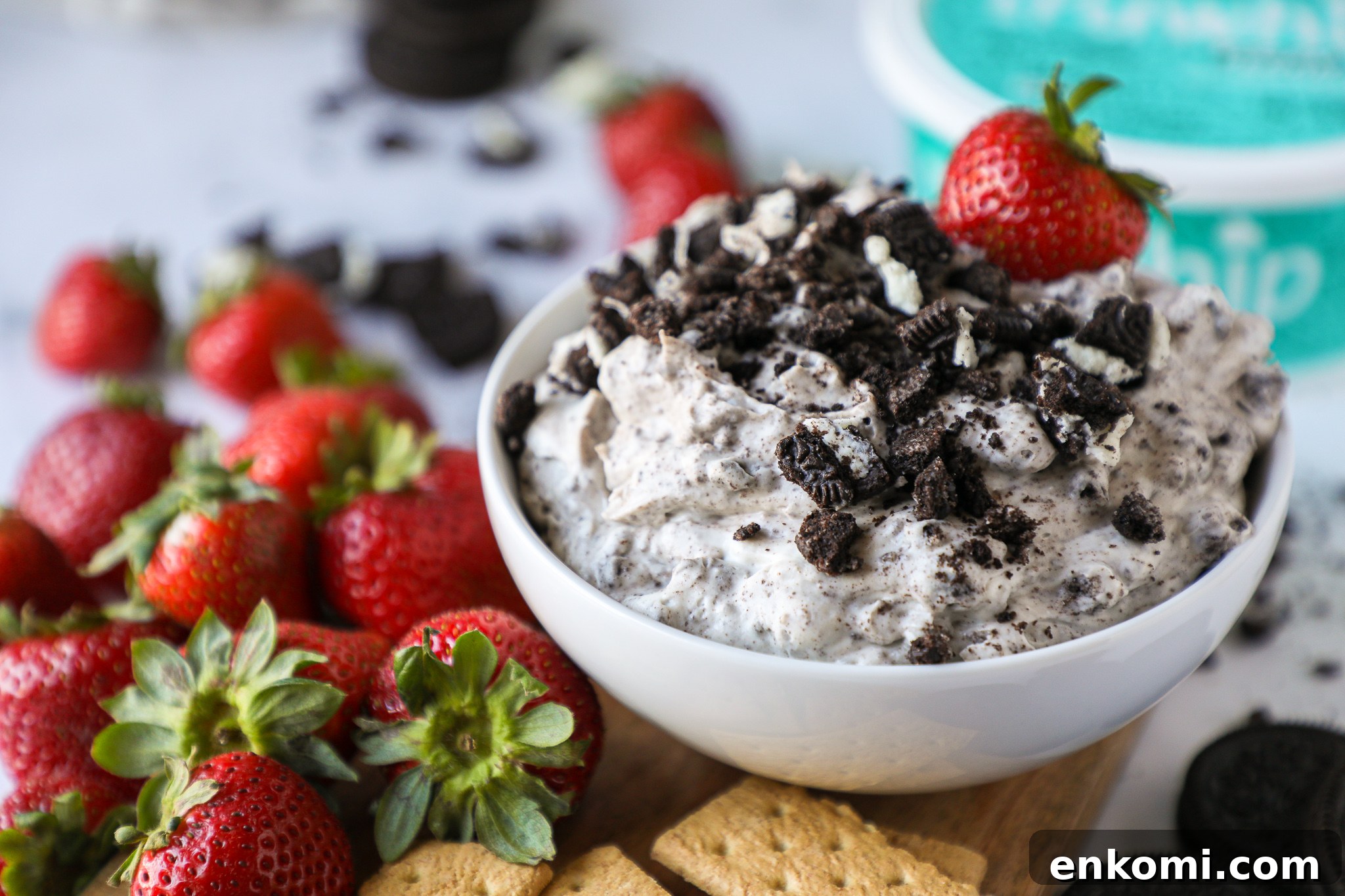 Dairy-Free Oreo Cheesecake Dip Recipe for Parties 4 This delicious dessert dip uses only 4 ingredients and can be dairy-free. A fun party treat.