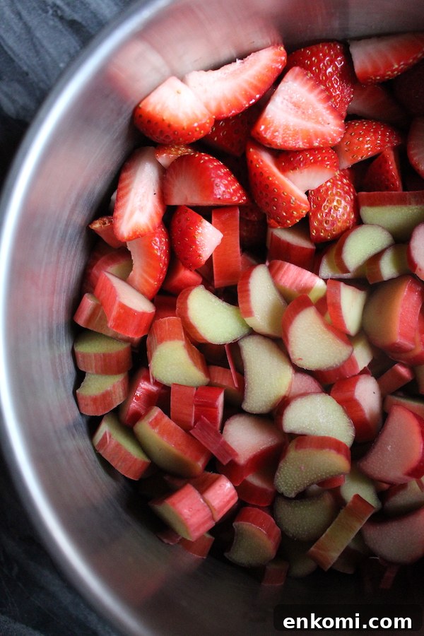 Homemade Strawberry Rhubarb Jam Recipe for Preserving Fresh Fruit 4 Strawberry Rhubarb Jam Ingredients