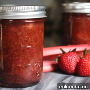 Homemade Strawberry Rhubarb Jam Recipe for Preserving Fresh Fruit 7 Strawberry rhubarb jam without pectin