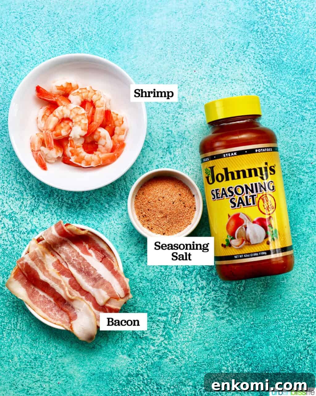 Crispy Air Fryer Bacon-Wrapped Shrimp Recipe 5 ingredients to make air fryer bacon wrapped shrimp