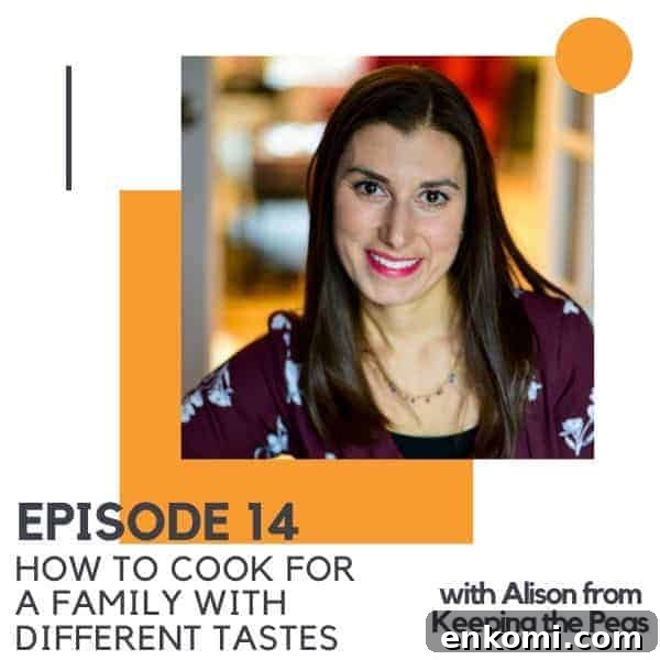 Episode 14: Cooking for a Family with Different Tastes 2 Image of brunette woman with text overlay 'How to cook for a family with different tastes'.