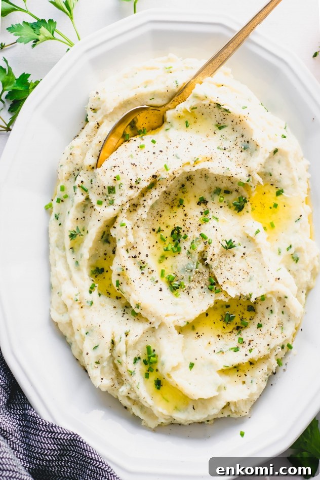 This whipped parsnip with fresh herbs recipe is a delicious alternative to mashed potatoes! A crave worthy seasonal side dish that is perfect for the holidays or a cozy comfort food meal at home. Paleo, gluten free and with a vegan option!