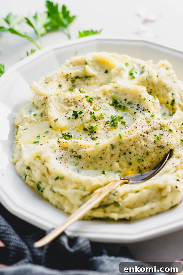 This whipped parsnip with fresh herbs recipe is a delicious alternative to mashed potatoes! A crave worthy seasonal side dish that is perfect for the holidays or a cozy comfort food meal at home. Paleo, gluten free and with a vegan option!