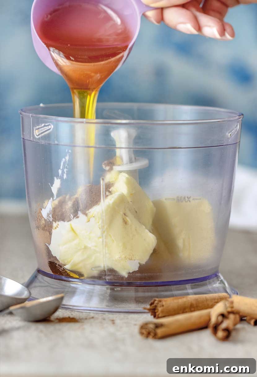adding honey to cinnamon butter