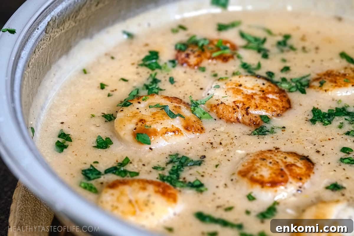 Dairy-Free Creamy Scallops Recipe (Whole30 Friendly) 2 Whole30 paleo scallops with creamy dairy free sauce in one pan.