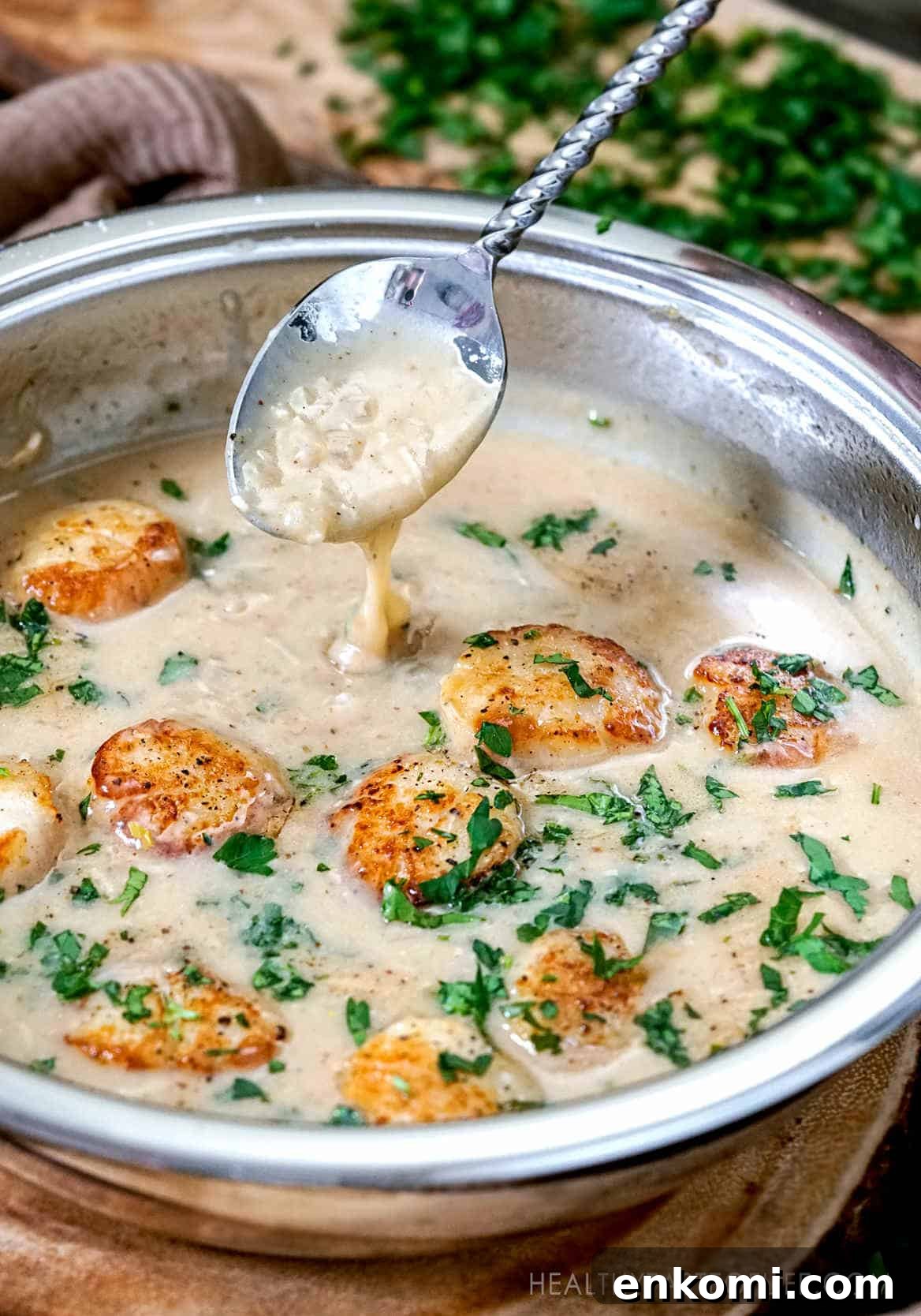 Dairy-Free Creamy Scallops Recipe (Whole30 Friendly) 3 Whole30 and paleo scallops with a dairy free creamy sauce. Gluten free, dairy free dish perfect for dinner or lunch.