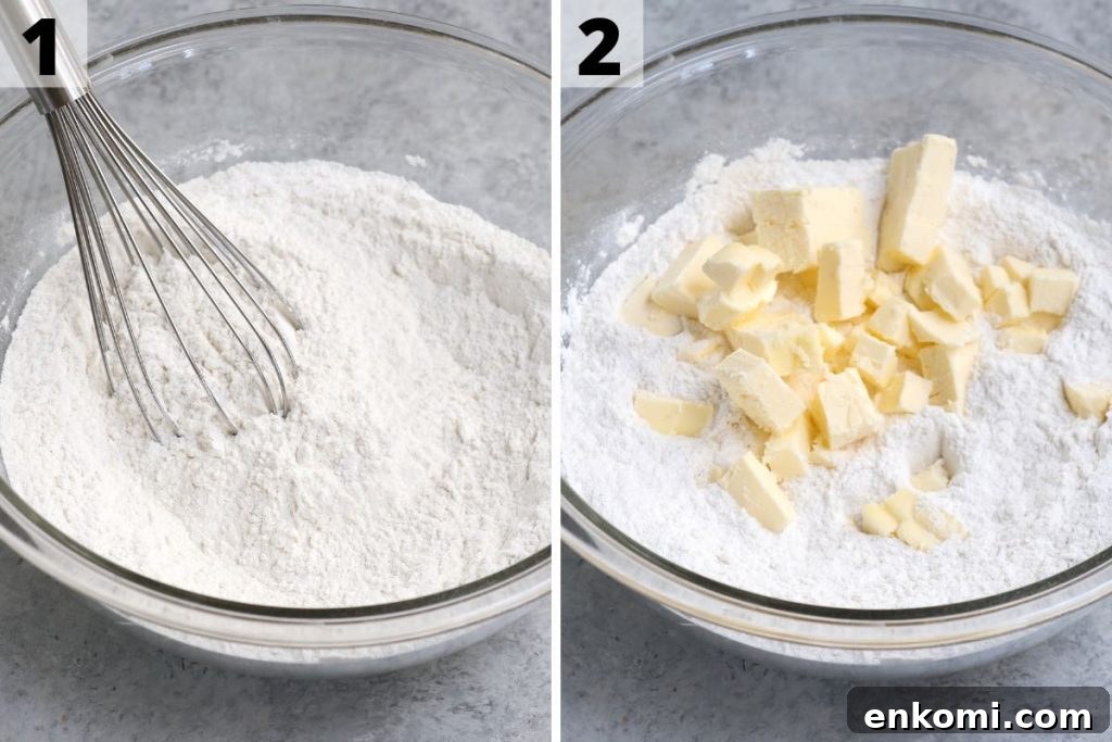 Popeyes-Style Buttermilk Biscuits: Copycat Recipe for Flaky Biscuits 4 Popeyes Biscuits recipe: step 1 and 2 photos.