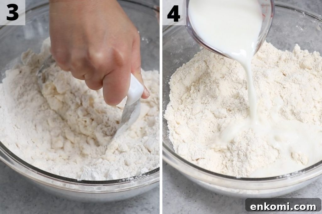 Popeyes-Style Buttermilk Biscuits: Copycat Recipe for Flaky Biscuits 5 Popeyes Biscuits recipe: step 3 and 4 photos.