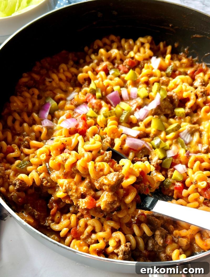 One Pot Cheeseburger Pasta