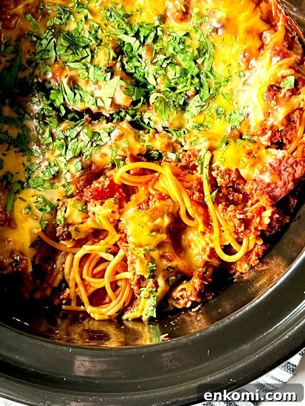 Slow Cooker Spaghetti Casserole