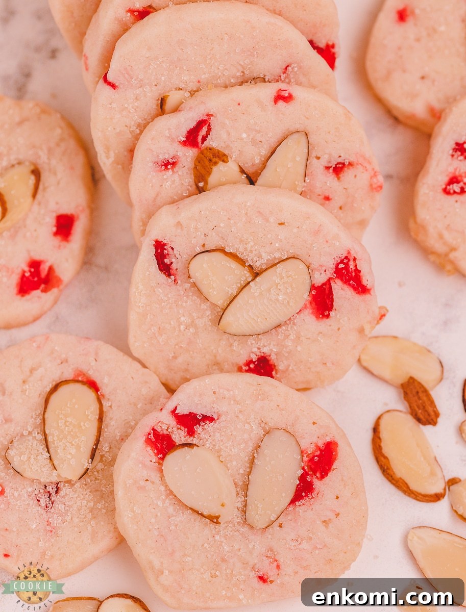 tender shortbread with cherries and almonds