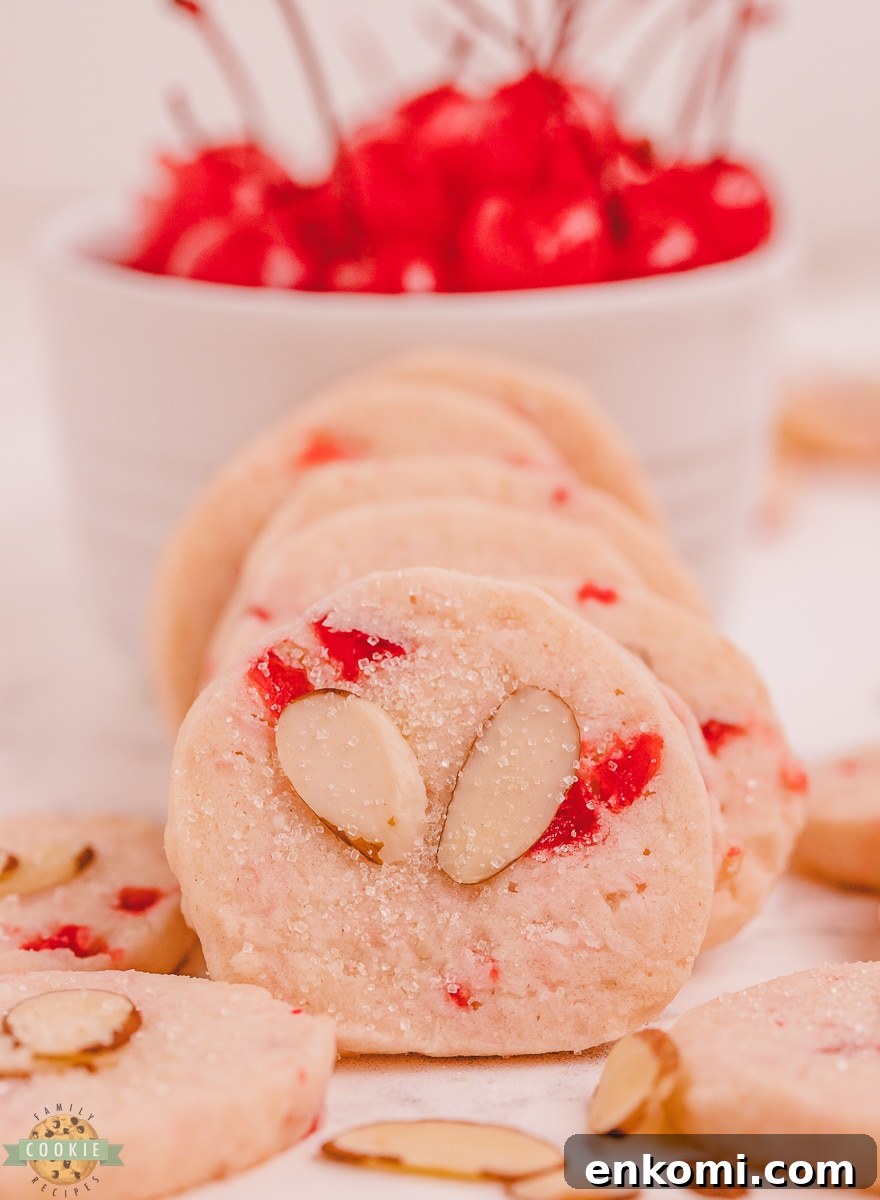 coconut cherry almond shortbread