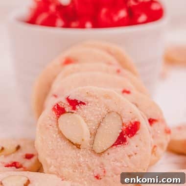 coconut cherry almond shortbread