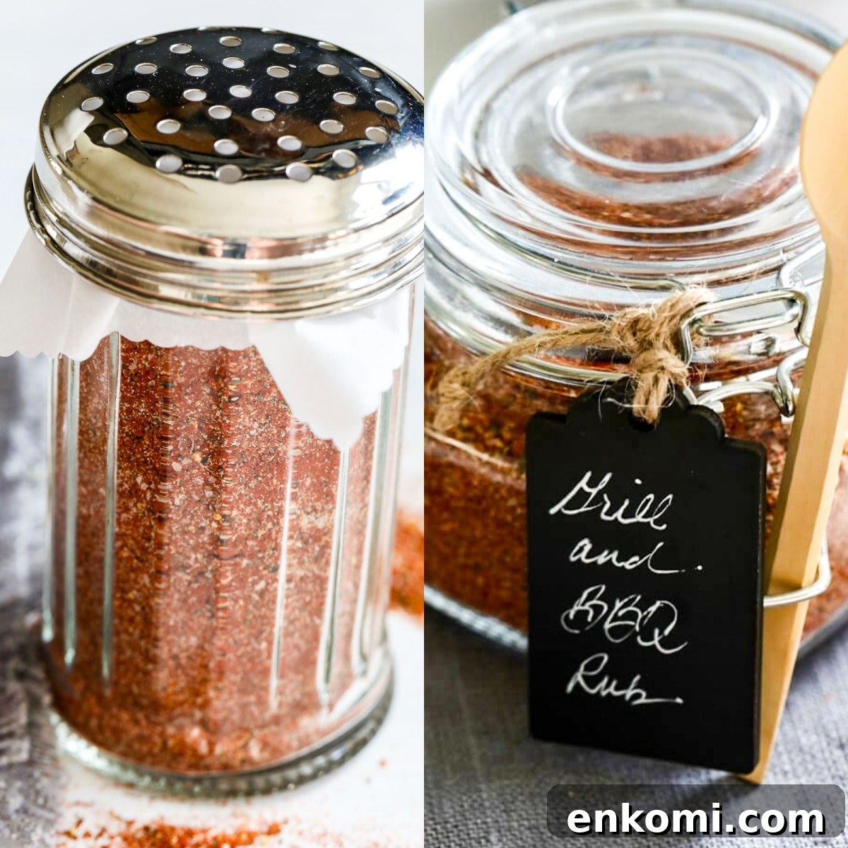 Juicy Oven-Roasted Pulled Pork 7 Rub shaker and jar