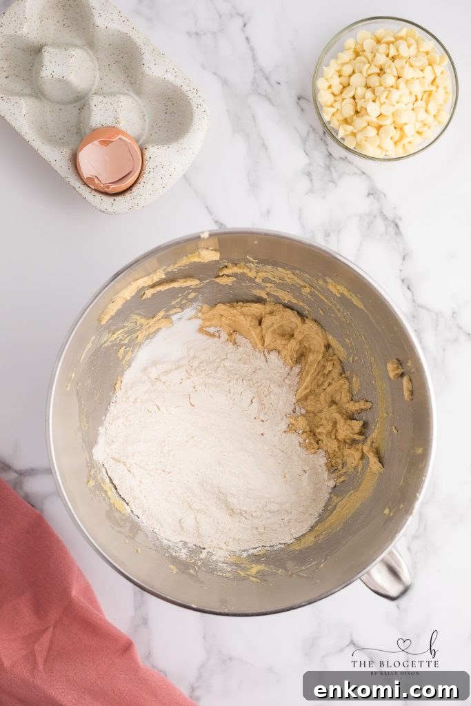 Mixing cookie dough
