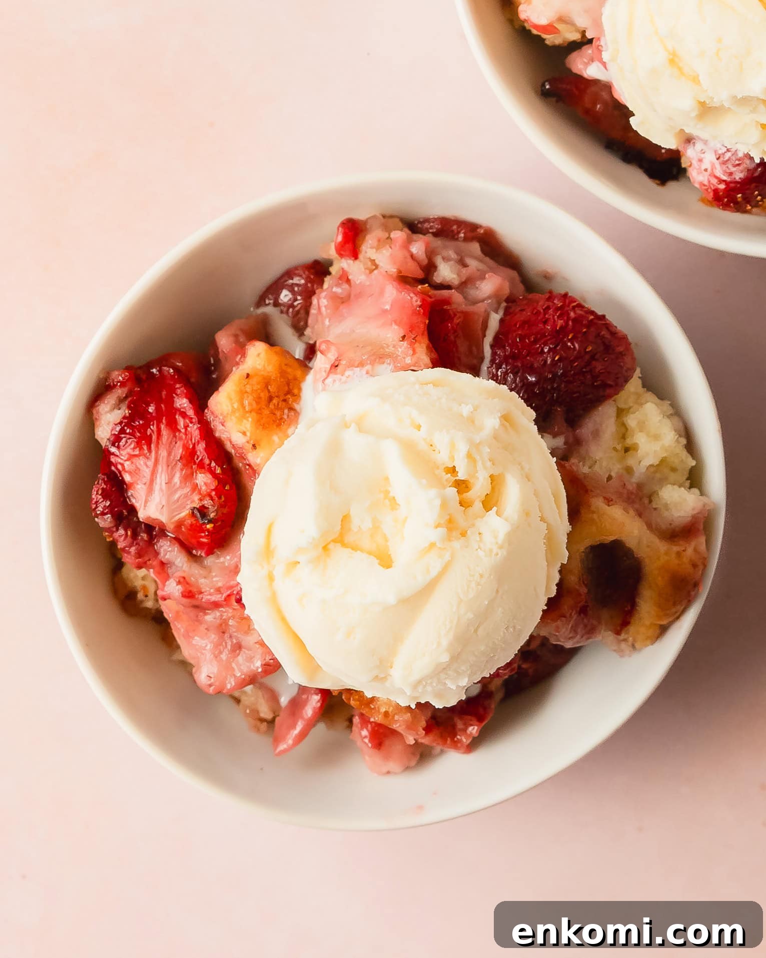 Strawberry cobbler is delightfully simple strawberry dessert made with tender and buttery biscuit like batter topped with sweet fresh strawberries, baked to golden perfection. This strawberry cobbler recipe is quick, easy to make and is spring and summer entertaining.