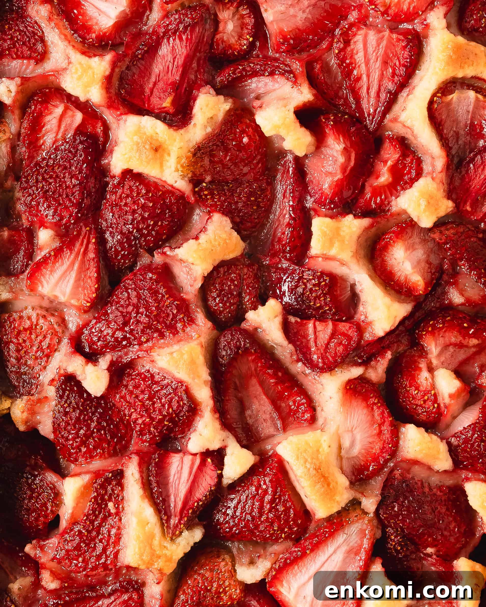 Strawberry cobbler is delightfully simple strawberry dessert made with tender and buttery biscuit like batter topped with sweet fresh strawberries, baked to golden perfection.