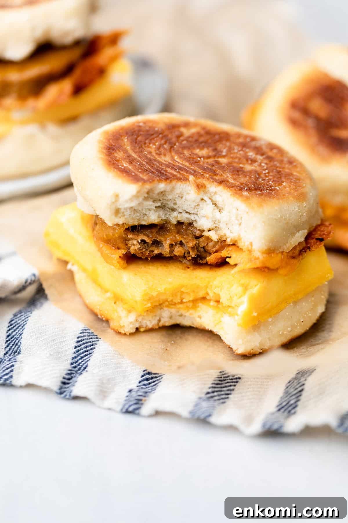 Make-Ahead Freezer Breakfast Sandwich Recipes 2 freezer breakfast sandwich with bite
