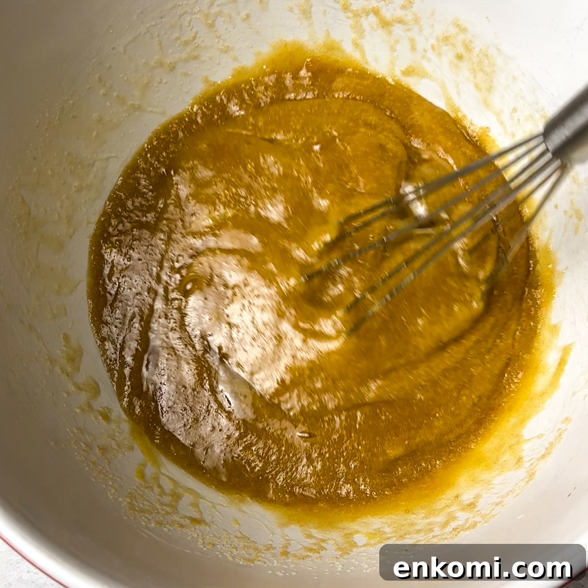 Brown Butter Matcha Cookies Recipe 4 whisk wet ingredients