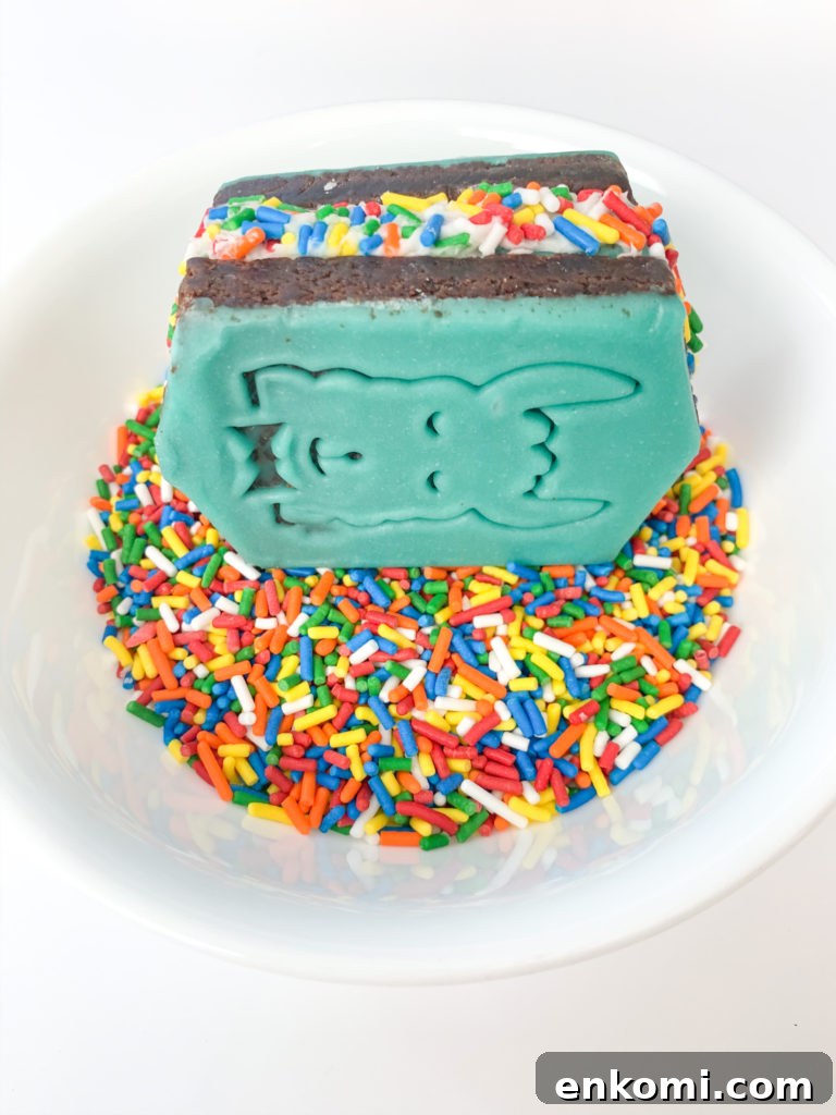 finished llama ice cream sandwiches