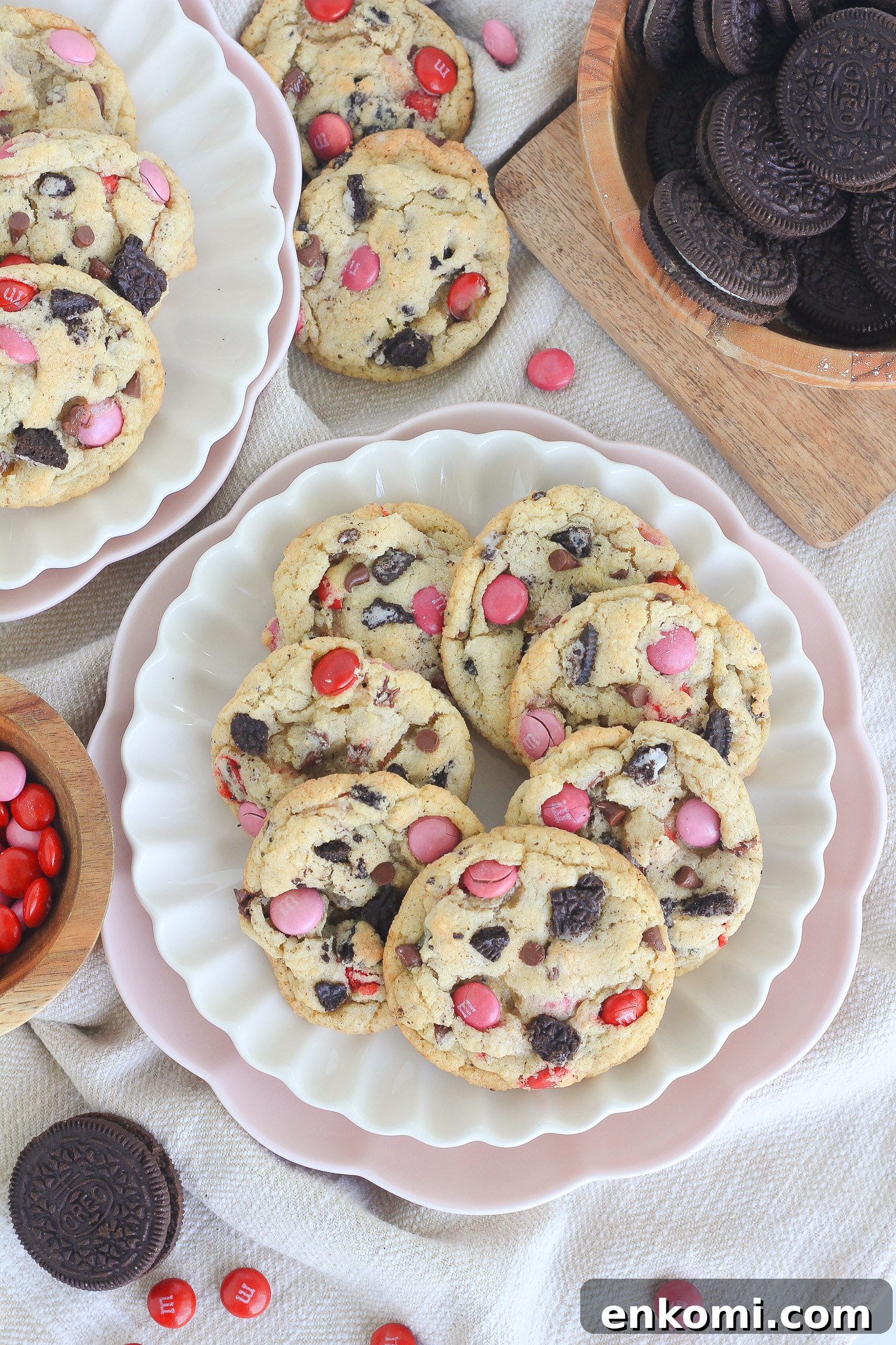 Cookies stacked on a plate