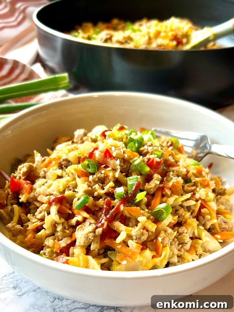 One-Pan Egg Roll Bowls