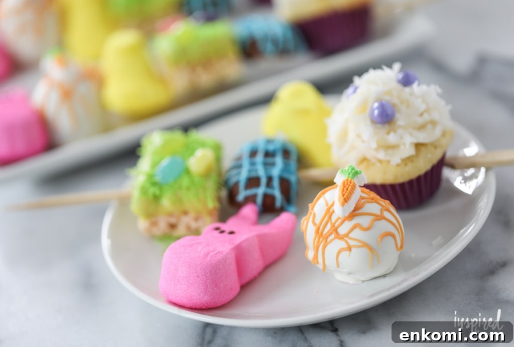 Easter Dessert Kabobs - Spring / Easter rainbow dessert recipe | Inspired by Charm