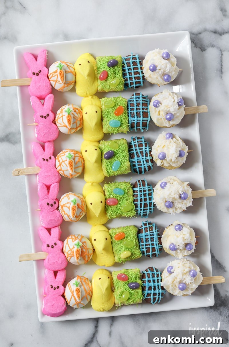 Easter Dessert Kabobs - Spring / Easter rainbow dessert recipe | Inspired by Charm