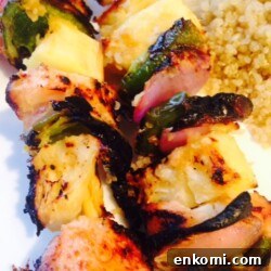 Pineapple Chicken Skewers are a 21 Day Fix approved meal that's perfect for spring or summer grilling!