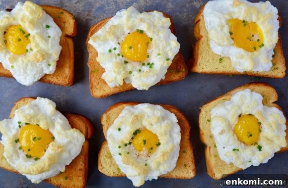 Fluffy Cloud Eggs on Crispy Toast 6 Cloud Eggs on Toast