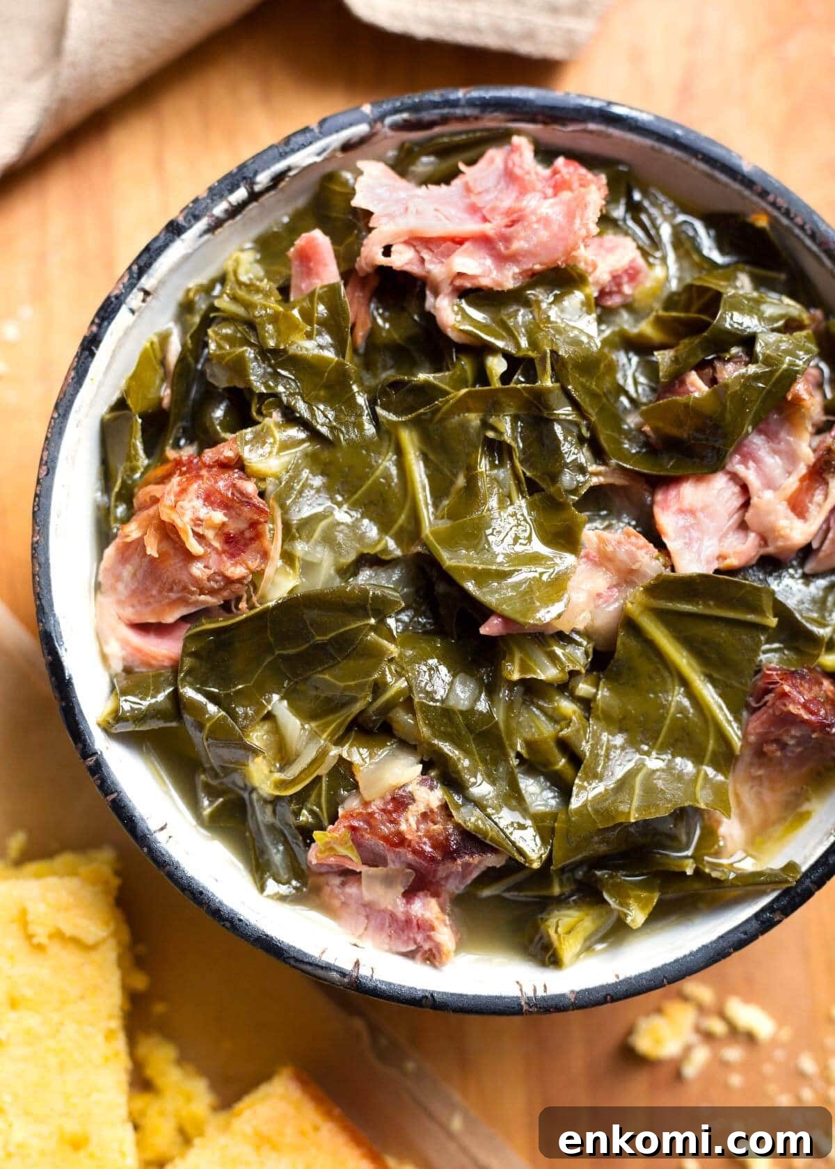 Southern Style Instant Pot Collard Greens 2 Instant Pot Collard Greens in a bowl