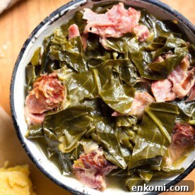 Southern Style Instant Pot Collard Greens 4 Instant Pot Collard Greens in a bowl