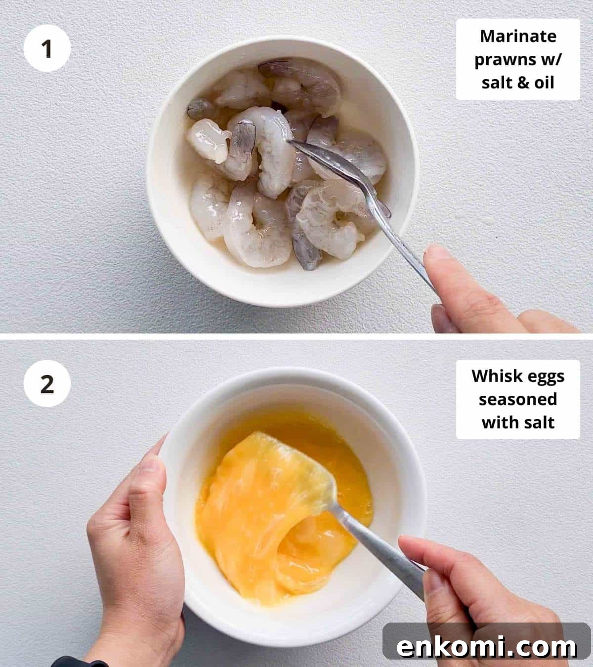 Step by step collage of making this recipe part 1 of 3