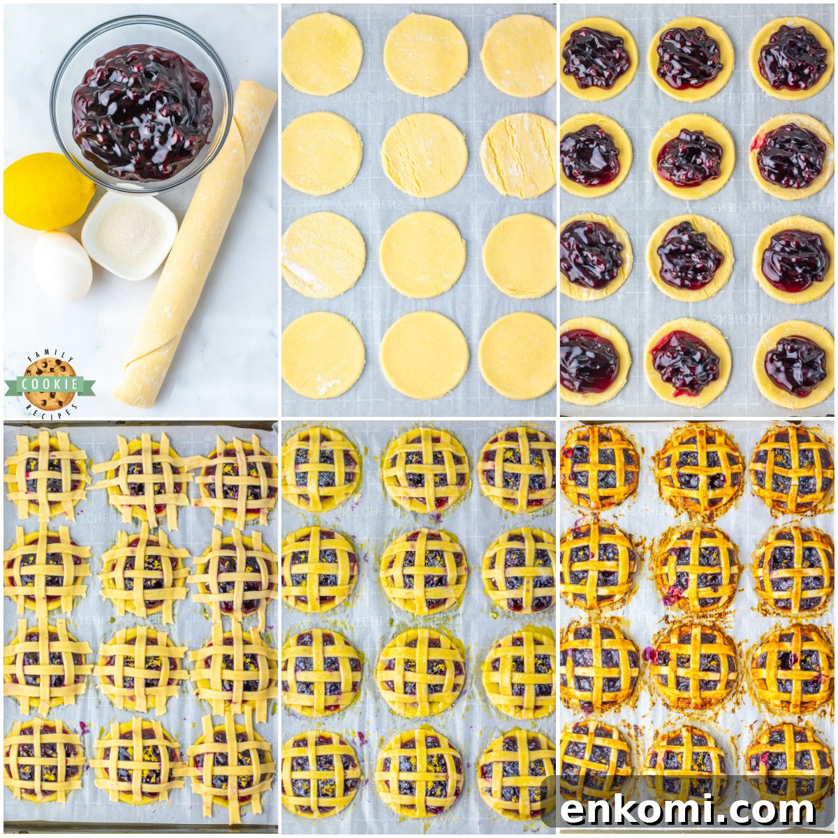 Lemon Blueberry Pie Cookies Recipe 3 steps for making blueberry pie cookies
