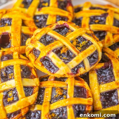 platter of blueberry pie cookies