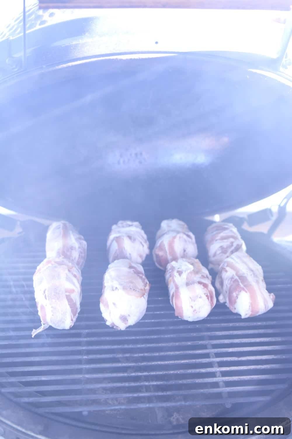 armadillo eggs on a big green egg grill