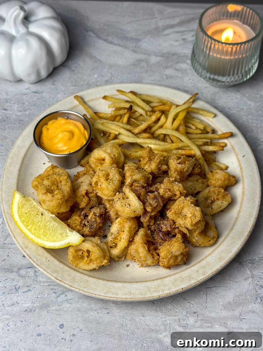 How to Make Crispy Deep Fried Calamari 3 deep fried calamari