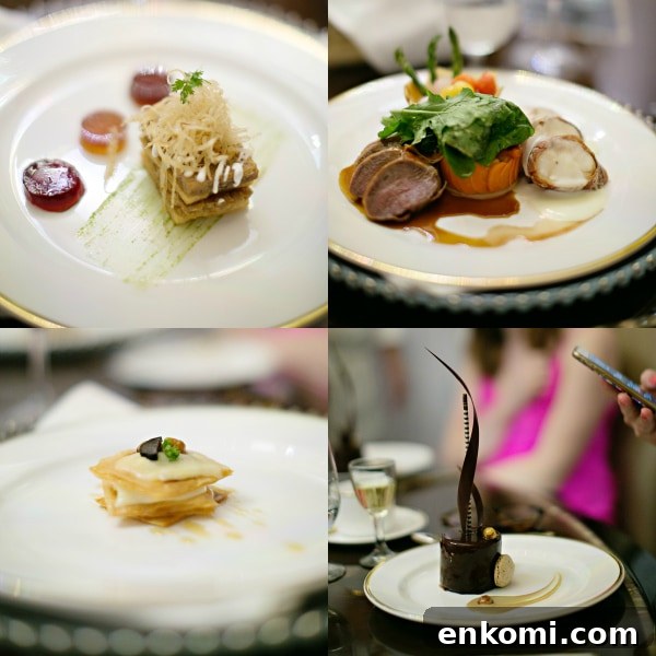 A plated dessert from the Regal Princess Chef's Table Lumiere.