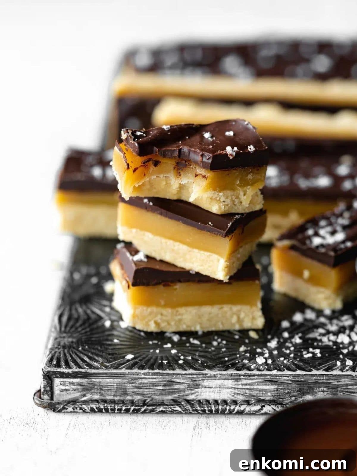 gluten-free shortbread with caramel and chocolate