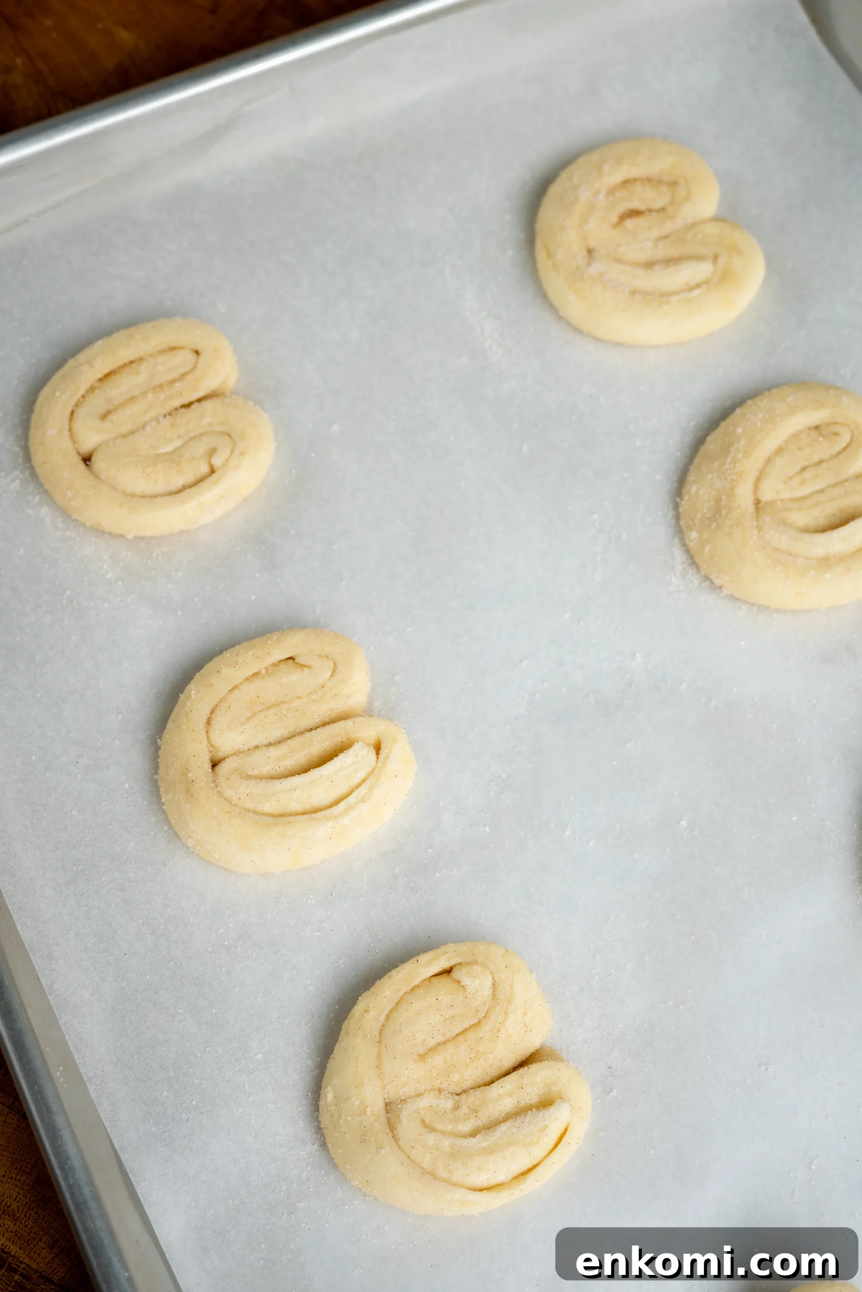Shaped orejas ready to bake