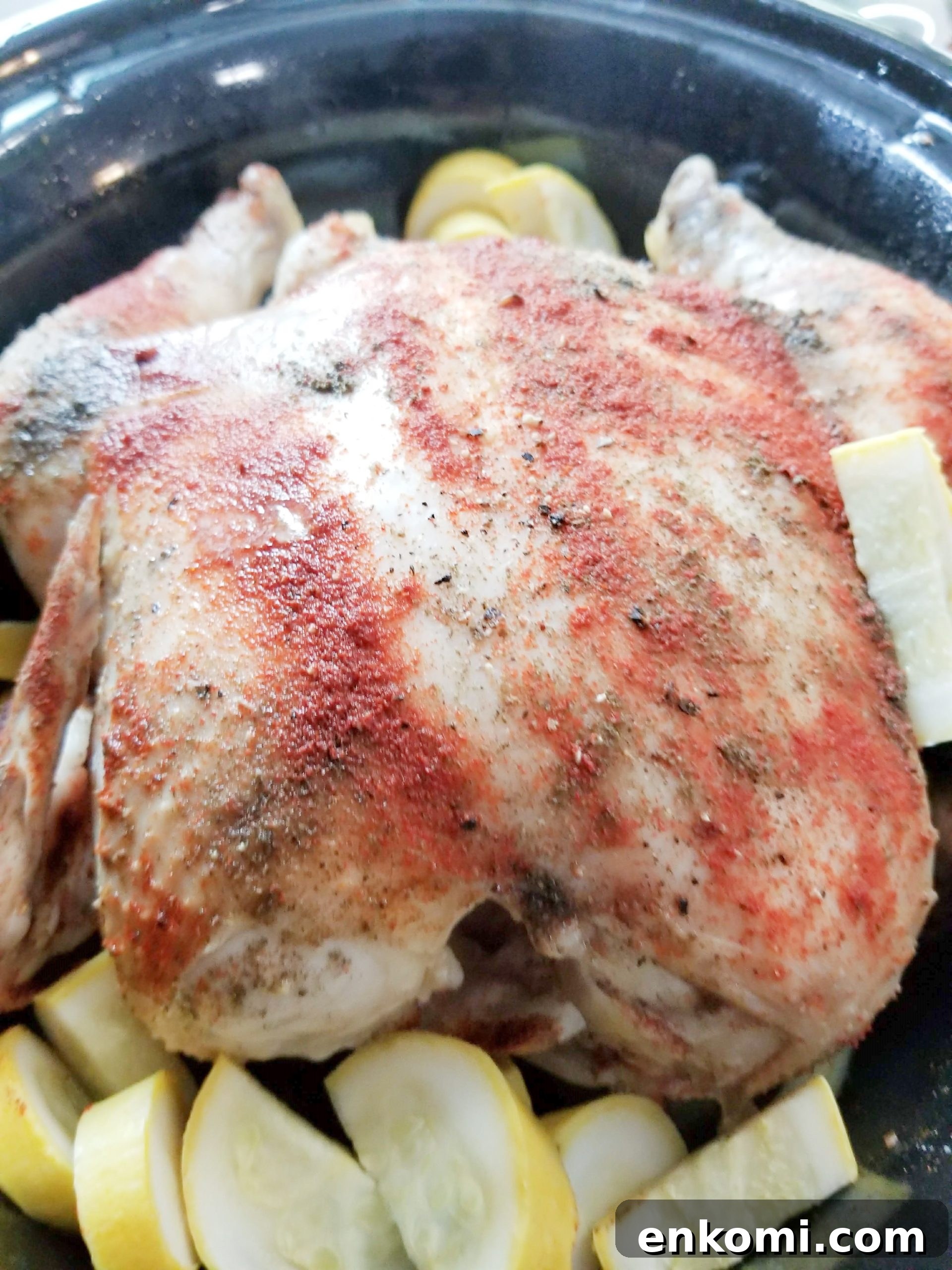Roasted chicken in slow cooker