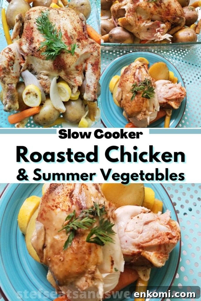 How to make roasted chicken in the slow cooker with summer vegetables 